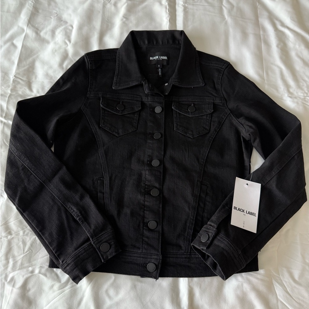 Black Slim Fit Denim Jacket